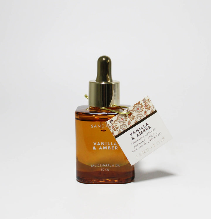 Sand + Fog Vanilla & Amber Eau de Parfum Oil, 1.7oz 50ml, Dropper Bottle