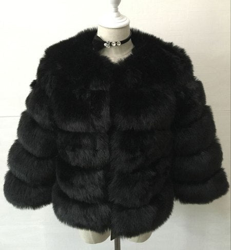 Women's Faux Fur Coat – Elegant Winter Outerwear