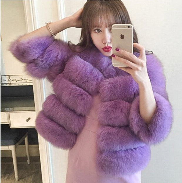 Women's Faux Fur Coat – Elegant Winter Outerwear