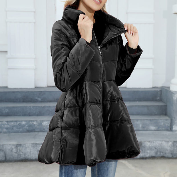 Women's Slim Mid-Length Cotton Jacket – Winter