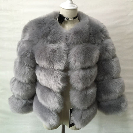 Women's Faux Fur Coat – Elegant Winter Outerwear