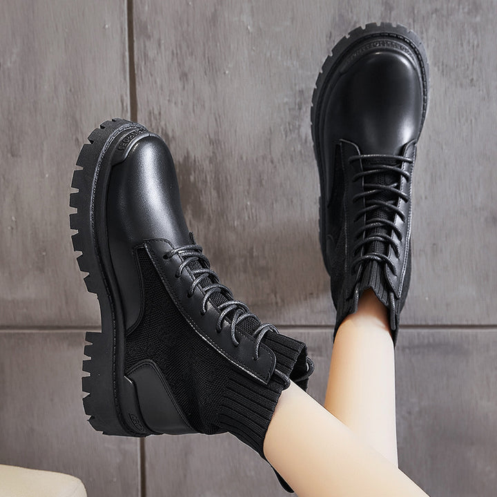 Women's Short Lace-Up Boots – Korean Martin Style