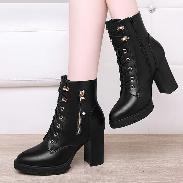 Women's Lace-Up Snow Boots – Winter Style