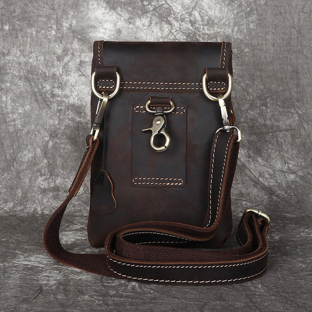 Men's Leather Shoulder Crossbody Bag