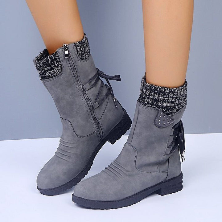 Women's Plus Velvet Snow Boots – Winter Leather