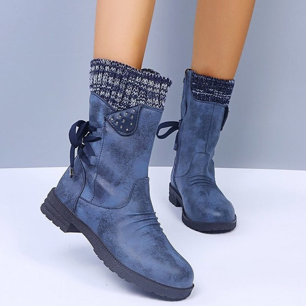 Women's Plus Velvet Snow Boots – Winter Leather