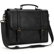 Black Retro Shoulder Briefcase