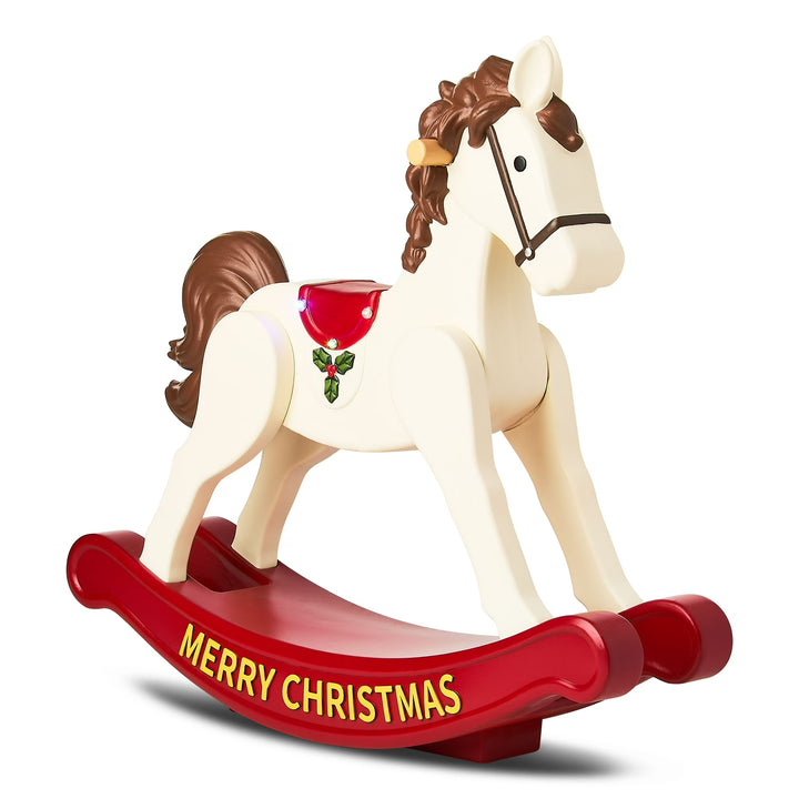 Lighted Blow Mold Rocking Horse Outdoor Christmas Decoration, Multicolor, 27", by Holiday Time - NATOBA