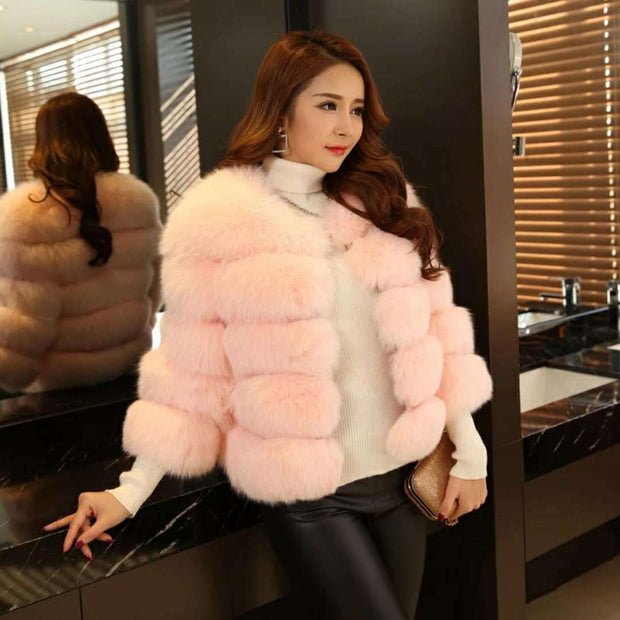 Women's Faux Fur Coat – Elegant Winter Outerwear