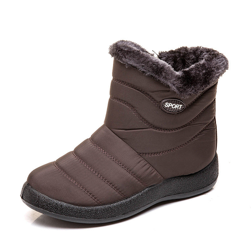 Women's Plus Velvet Snow Boots – Winter Leather