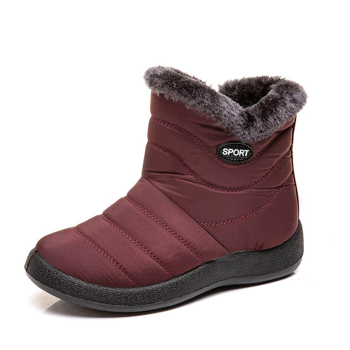 Women's Plus Velvet Snow Boots – Winter Leather