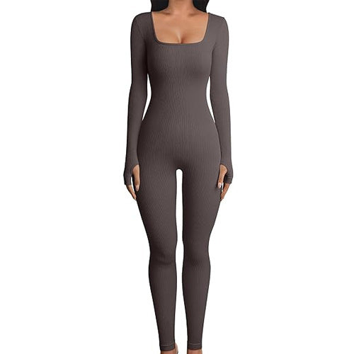 Women's Yoga Jumpsuit – Long Sleeve Workout