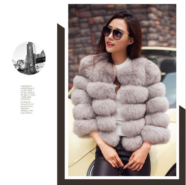 Women's Faux Fur Coat – Elegant Winter Outerwear