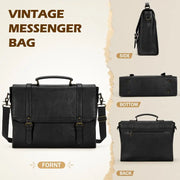 Black Retro Shoulder Briefcase