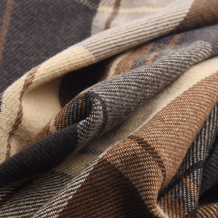 Women's Plaid Winter Scarf – Thick & Warm