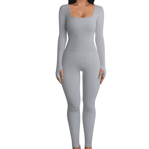 Women's Yoga Jumpsuit – Long Sleeve Workout