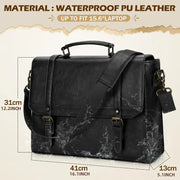 Black Retro Shoulder Briefcase