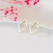 14K Gold-Plated Geometric Cutout Stud Earrings