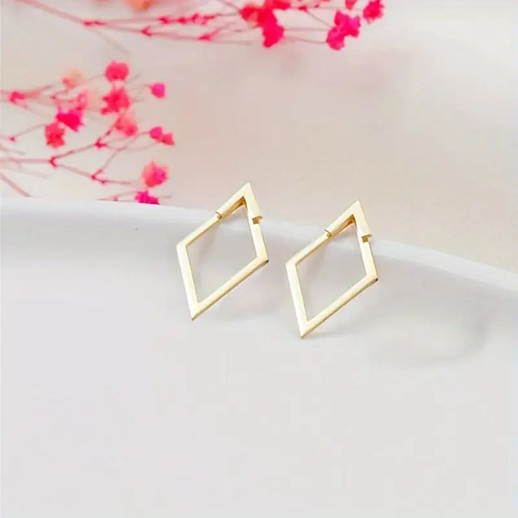 14K Gold-Plated Geometric Cutout Stud Earrings