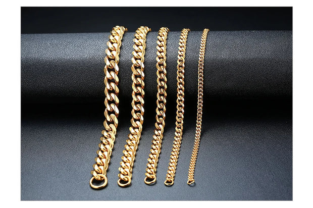 Chunky Cuban Link Bracelet, Stainless Steel