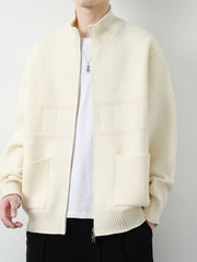 Simple Fashion Brand Casual Stand-up Collar Jacket Sweater Cardigan