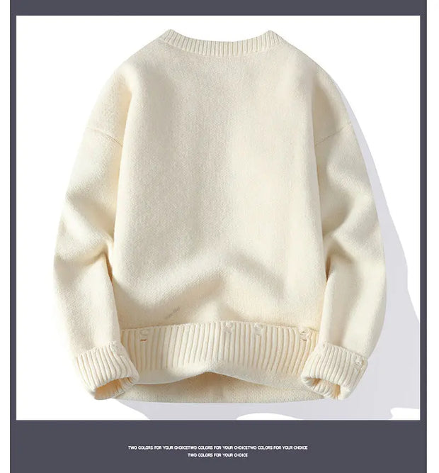 Men's Knitted Sweater, Patchwork