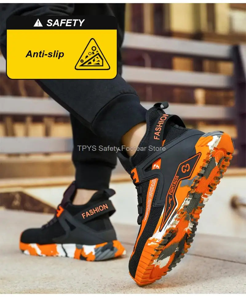 High top Safety Shoes Men Steel Toe Work Shoes Men Anti-puncture Safety Shoes Woman Work Safety Boots Man Indestructible Shoes