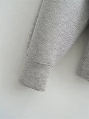 Women's Oversized Zipper Hoodie | High Street Unisex Style with Double Pockets