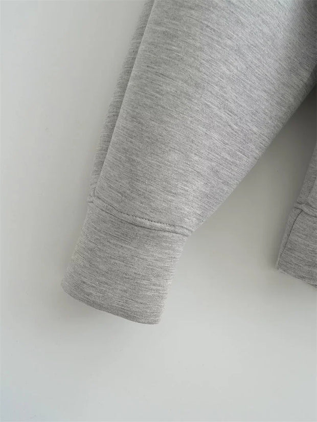 Women's Oversized Zipper Hoodie | High Street Unisex Style with Double Pockets