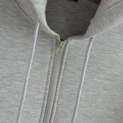 Women's Oversized Zipper Hoodie | High Street Unisex Style with Double Pockets