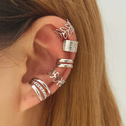 Silver Leaf Ear Cuff, Non-Piercing