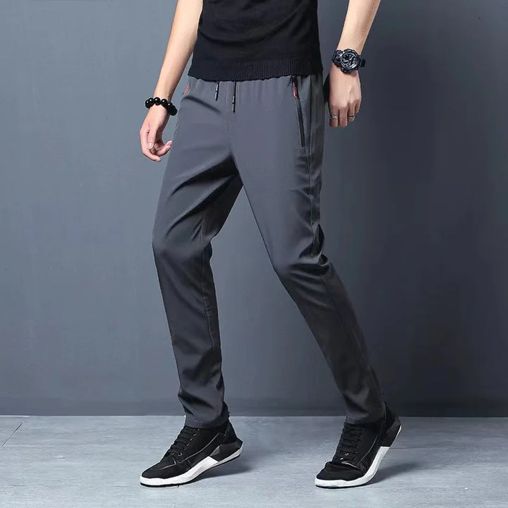 Korean ice silk Jin round thin sports pants