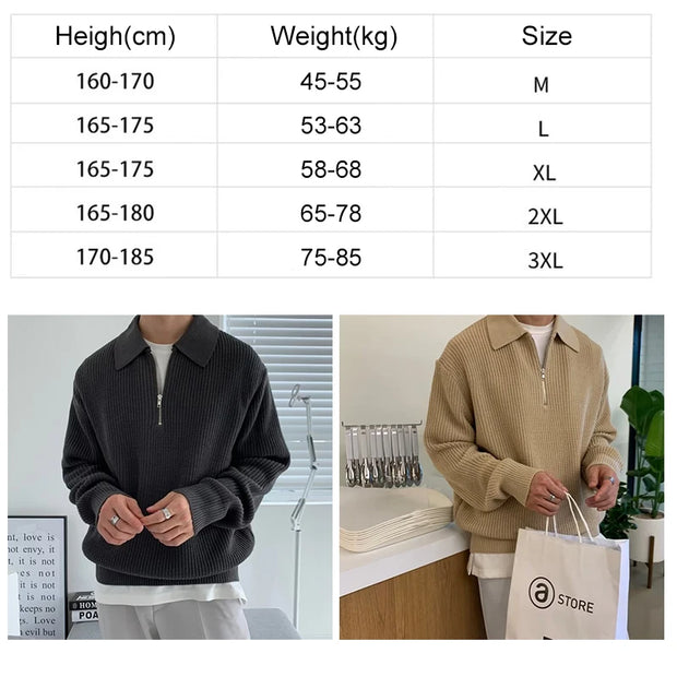 Men's Knit Sweater, Winter Pullover