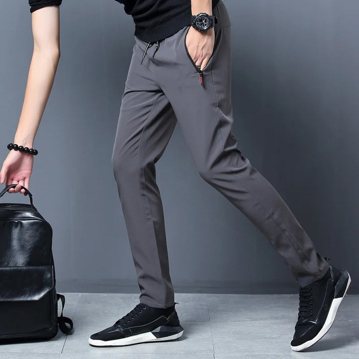 Korean ice silk Jin round thin sports pants