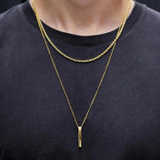 Vertical Bar Necklace for Men, Layered