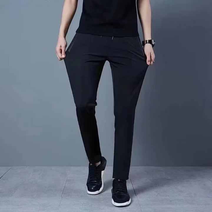 Korean ice silk Jin round thin sports pants