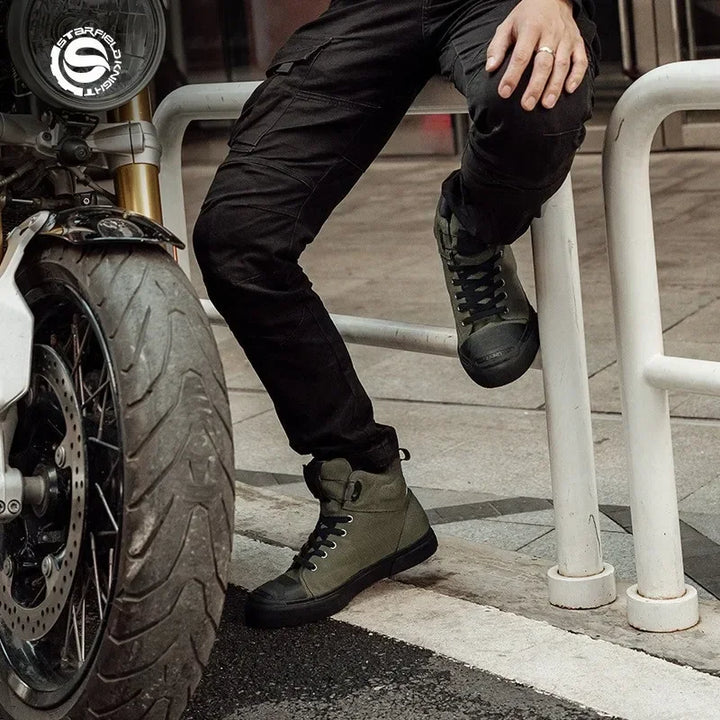 Retro Motorcycle Boots – Protective Anti-Fall Riding Shoes