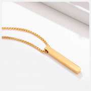 Vertical Bar Necklace for Men, Layered