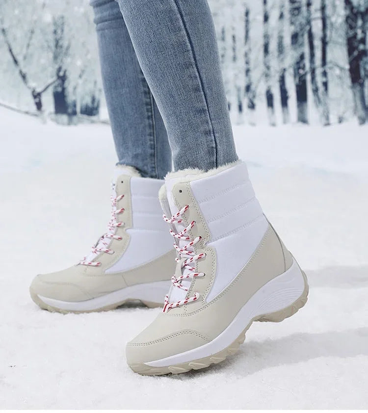 Women's Platform Snow Boots | Waterproof Fur Ankle & Thigh High Winter Walking Shoes