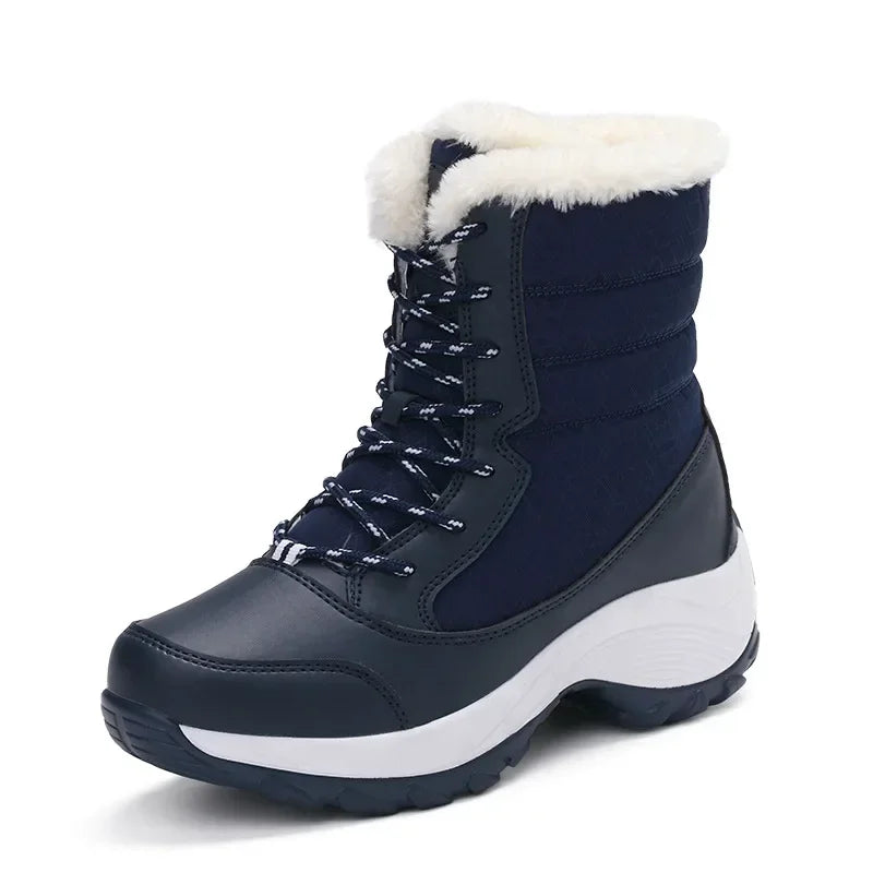 Women's Platform Snow Boots | Waterproof Fur Ankle & Thigh High Winter Walking Shoes