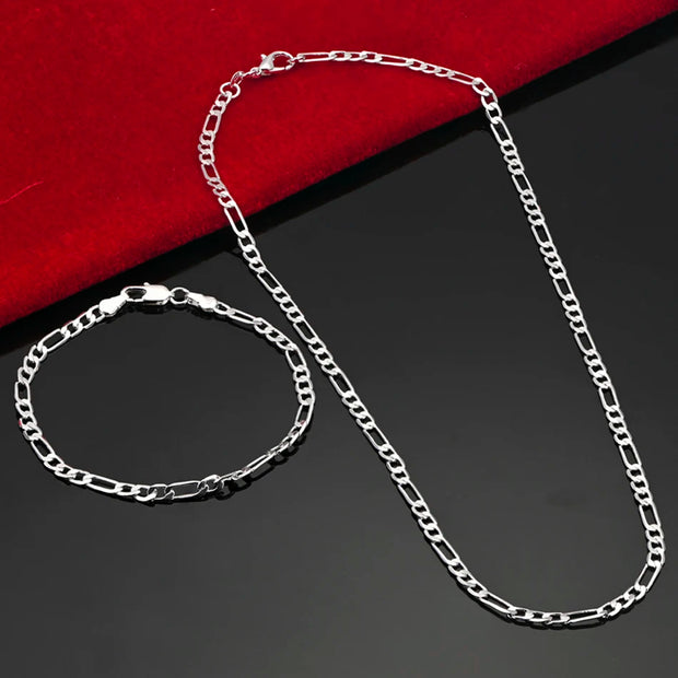 925 Silver Chain Set, Bracelet/Necklace