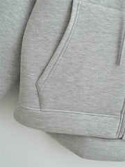 Women's Oversized Zipper Hoodie | High Street Unisex Style with Double Pockets