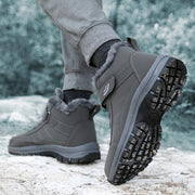 Snow Boots for Men Casual Winter Shoes Platform Non-slip Warm Fur Ankle Boots Plush Combat Outdoor Hiking Motorcycle Boots