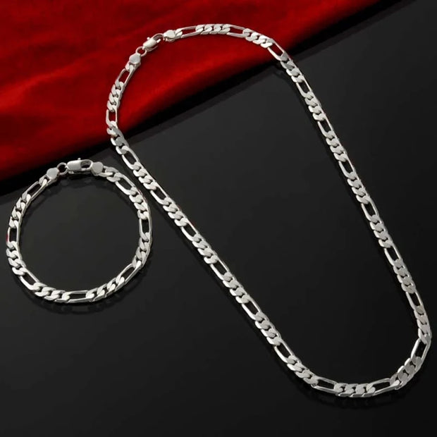 925 Silver Chain Set, Bracelet/Necklace