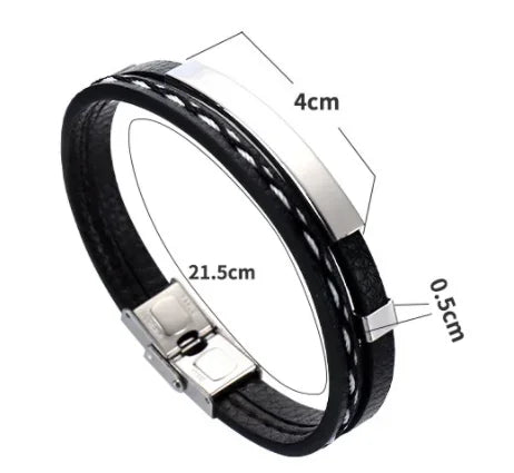 Leather Weave Bracelet for Men