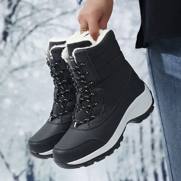 Women's Platform Snow Boots | Waterproof Fur Ankle & Thigh High Winter Walking Shoes