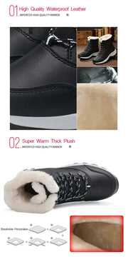 Women's Platform Snow Boots | Waterproof Fur Ankle & Thigh High Winter Walking Shoes