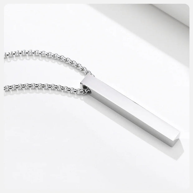 Vertical Bar Necklace for Men, Layered