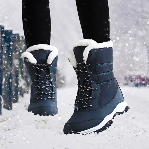 Women's Platform Snow Boots | Waterproof Fur Ankle & Thigh High Winter Walking Shoes