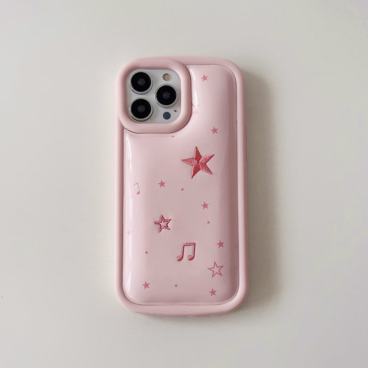 Embroidered Bubble Case Cute Protective Case